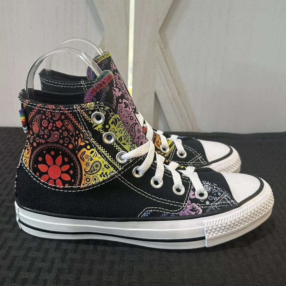 Converse Chuck Taylor All Star Pride Black High Top Sneakers - Picture 2 of 10